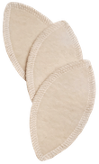 set of three organic interlabial pads
