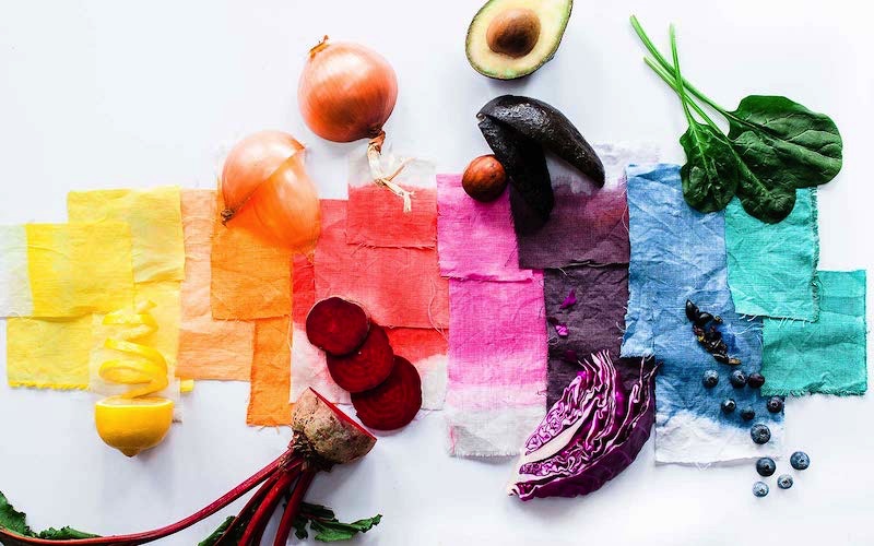 organic vegetable dyes on fabric